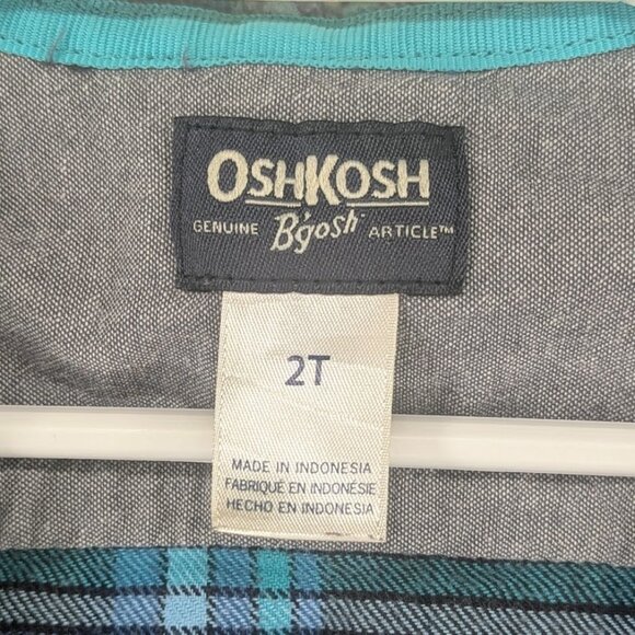 2T Boys Hooded Flannel Shirt/Jacket Long Sleeve Button Up 100% Cotton Blue Plaid - Picture 2 of 6